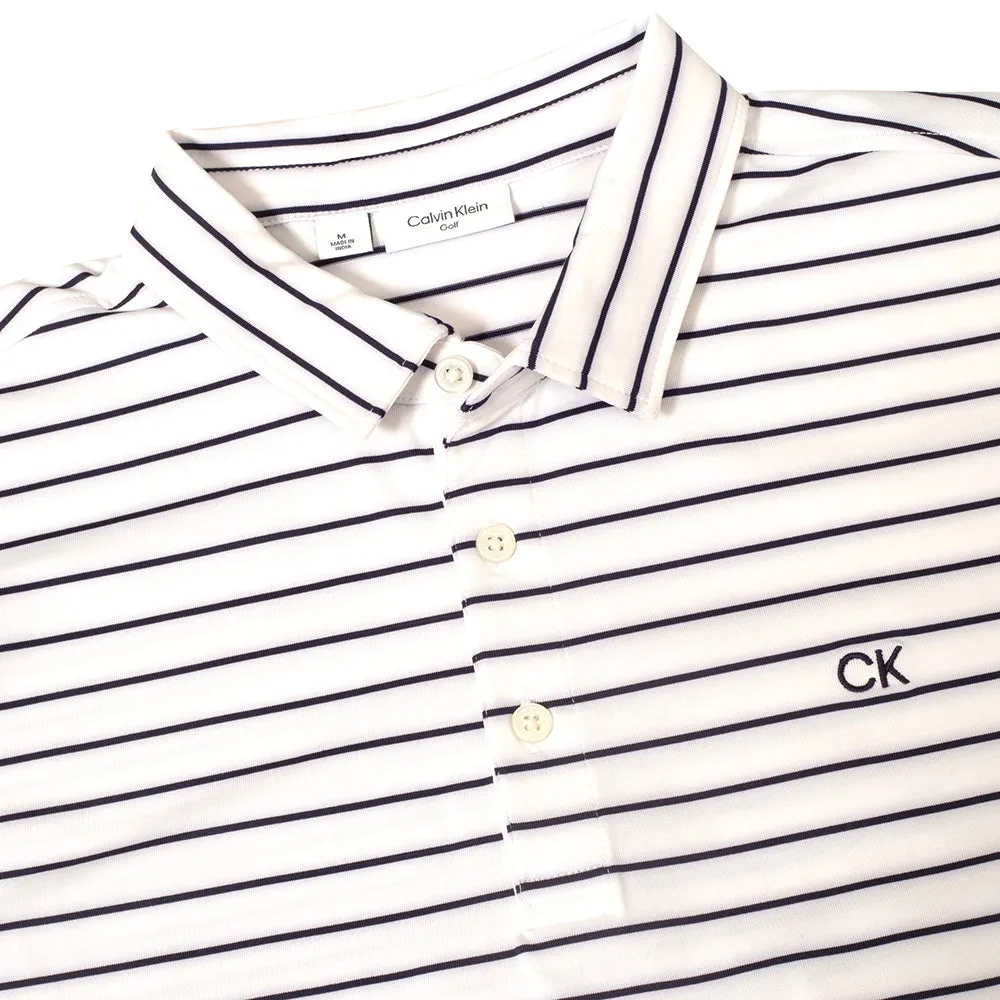 Made to Move Walk Tall Calvin Klein Silverstone Polo Shirt - White/Evening Blue