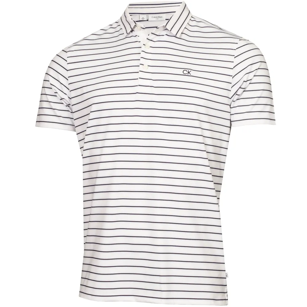 Calvin Klein Silverstone Polo Shirt - White/Evening Blue Loud Looks, Smooth Moves Affordable