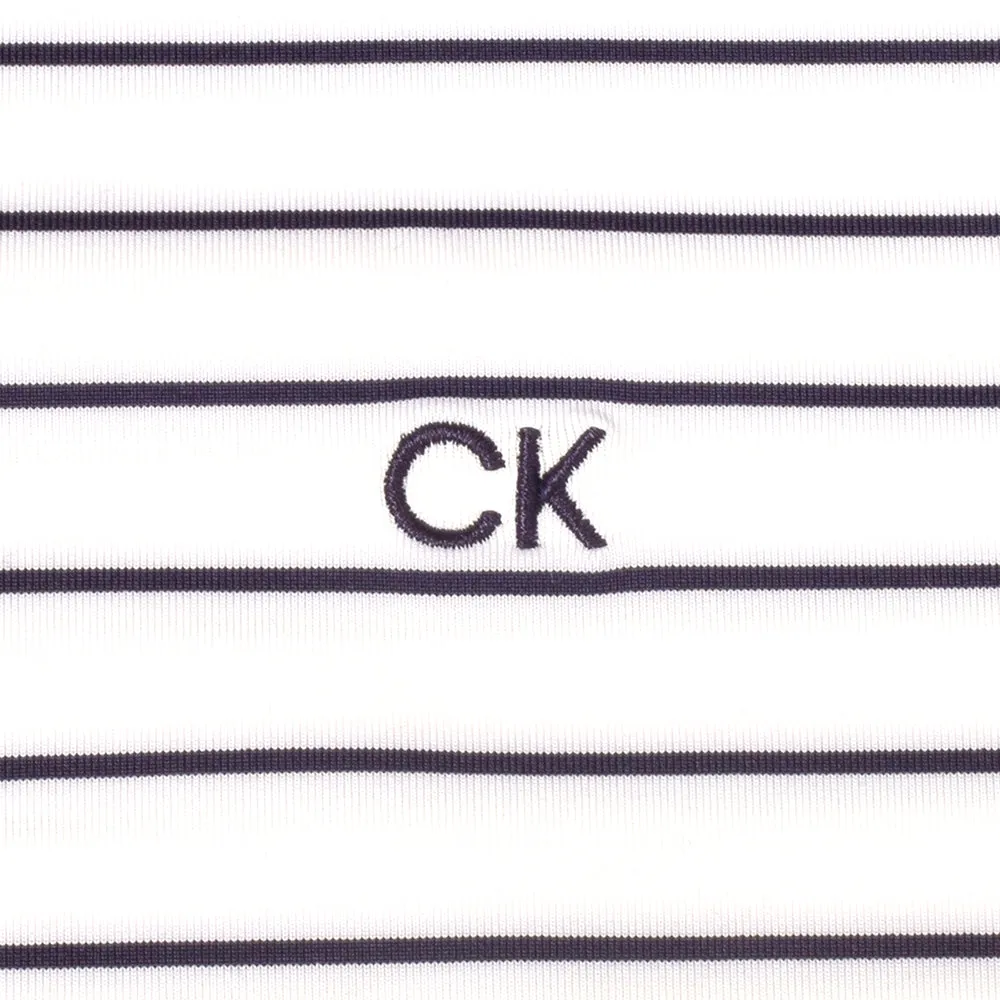 Calvin Klein Silverstone Polo Shirt - White/Evening Blue Built to Move You