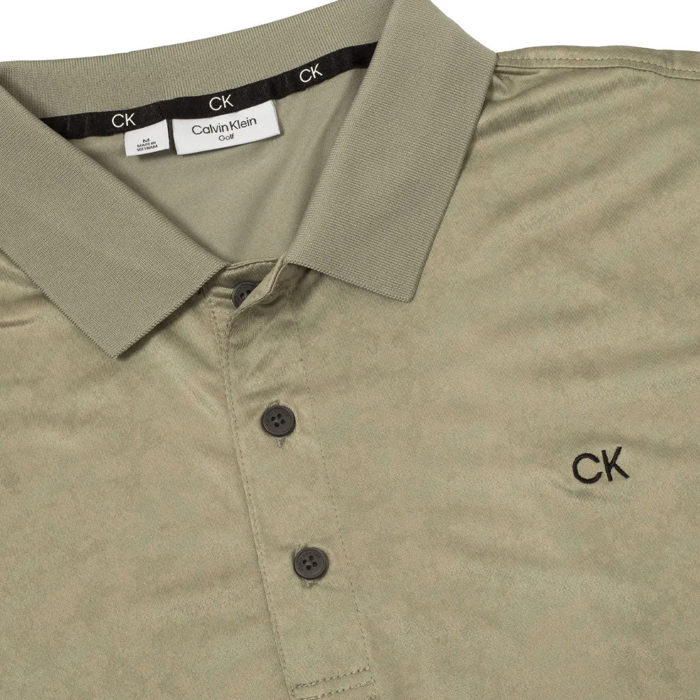 Lead with Style Loud Looks, Smooth Moves Calvin Klein Tie Dye Print Polo Shirt - Cameo Green