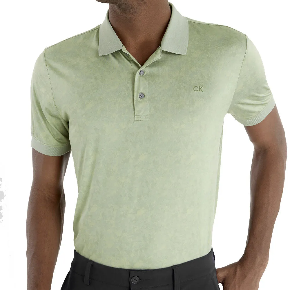 Sweetest Day Sale Not for the Ordinary Calvin Klein Tie Dye Print Polo Shirt - Cameo Green