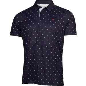 Dare to Lead Made to Turn Heads Calvin Klein Treble Strike Print Polo Shirt - Evening Blue