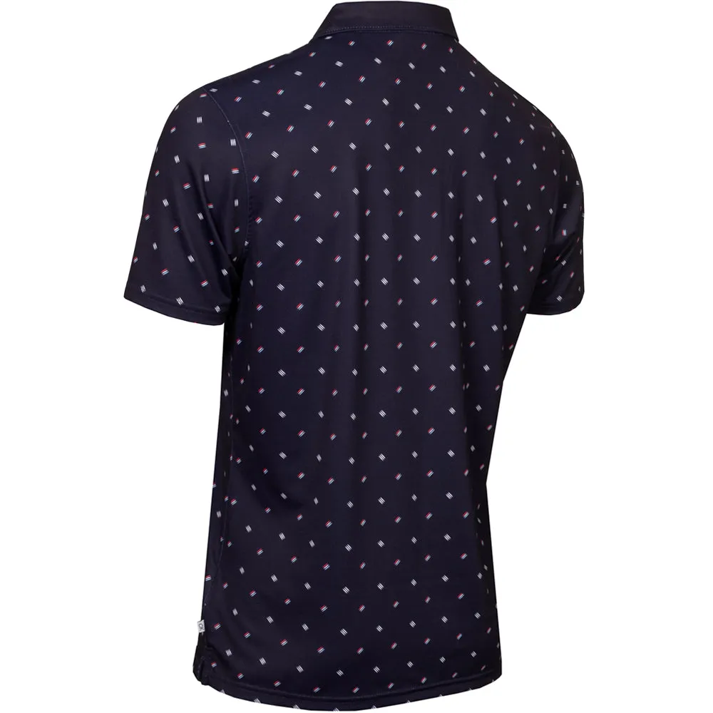 Calvin Klein Treble Strike Print Polo Shirt - Evening Blue Holiday Sale Define Your Own Way