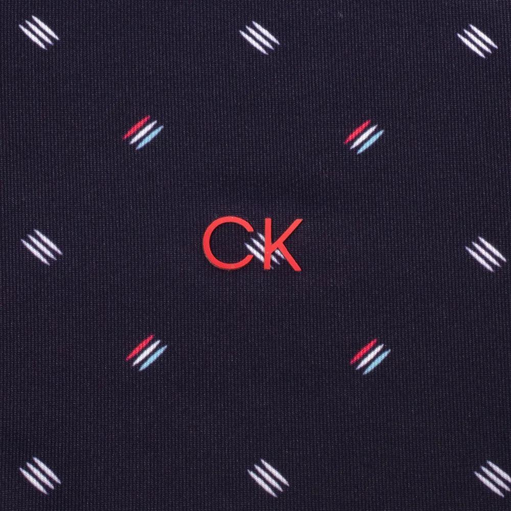 Calvin Klein Treble Strike Print Polo Shirt - Evening Blue Black Friday Sale Economical