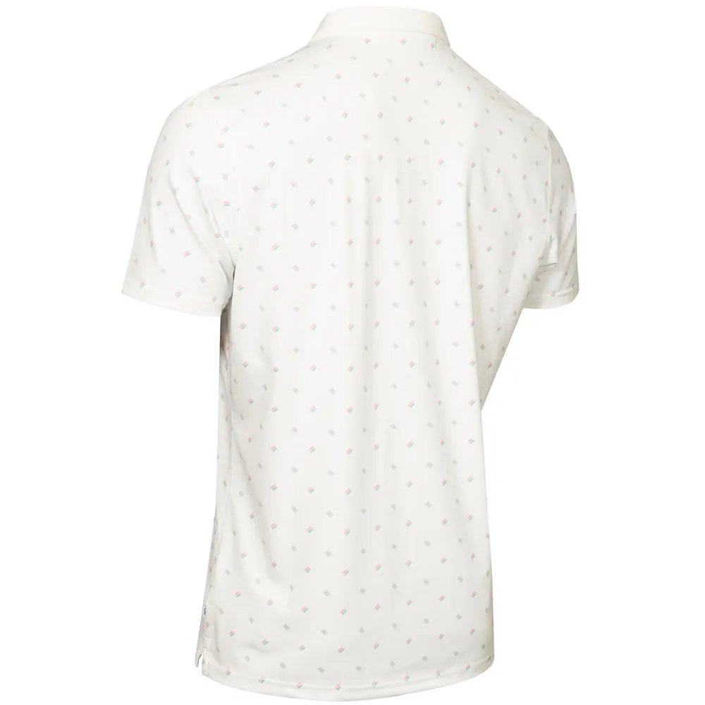 Calvin Klein Treble Strike Print Polo Shirt - White Affordable