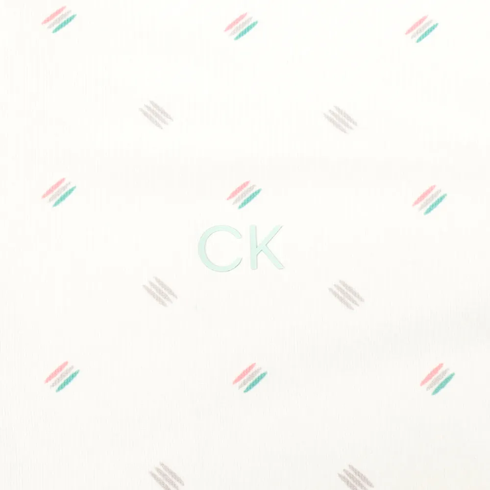 Stride with Confidence Calvin Klein Treble Strike Print Polo Shirt - White
