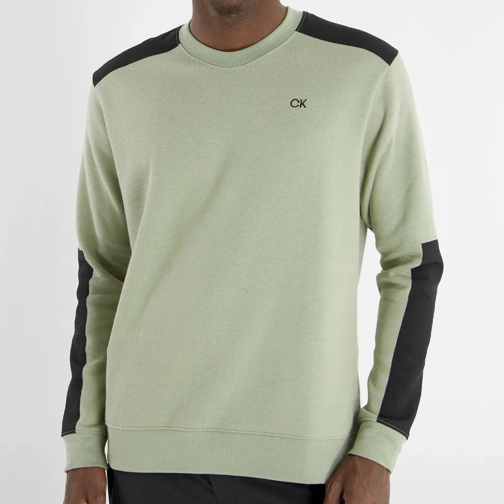 Limited Time Offer Halloween Sale Calvin Klein Walker Crew Neck Sweater - Cameo Green