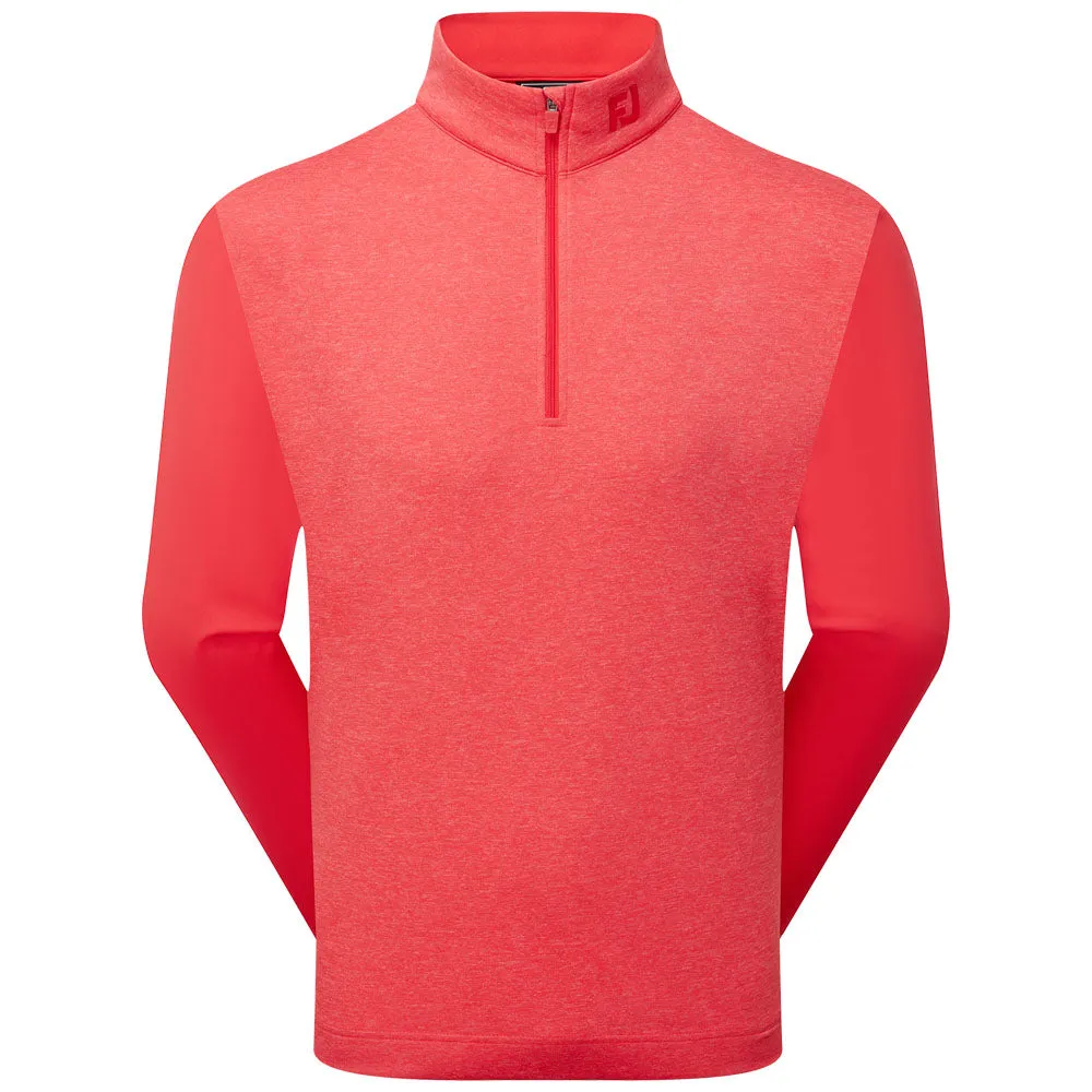 Footjoy Tonal Heather Chill-Out Pullover - Hibiscus Unleash Your Power