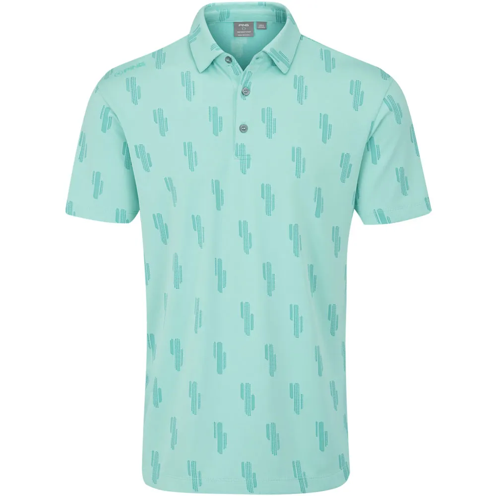 Stay in Motion Ping Arizona Cactus Polo Shirt - Aruba Blue Multi