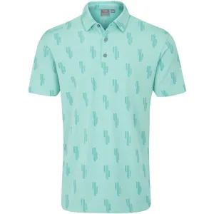 Stay in Motion Ping Arizona Cactus Polo Shirt - Aruba Blue Multi