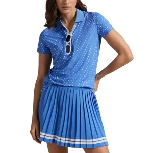 Walk Loud Rlx Ralph Lauren Women'S Printed Airflow Polo Shirt - Summer Blue/Rl Polka Dot