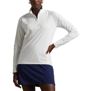 Rlx Ralph Lauren Women'S Stretch Jersey Quarter-Zip Pullover - Ceramic White Rise Every Time Footwear for the Fearless