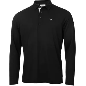 Calvin Klein Bayard Long Sleeve Polo Shirt - Black Move Like You Mean It Power Every Step