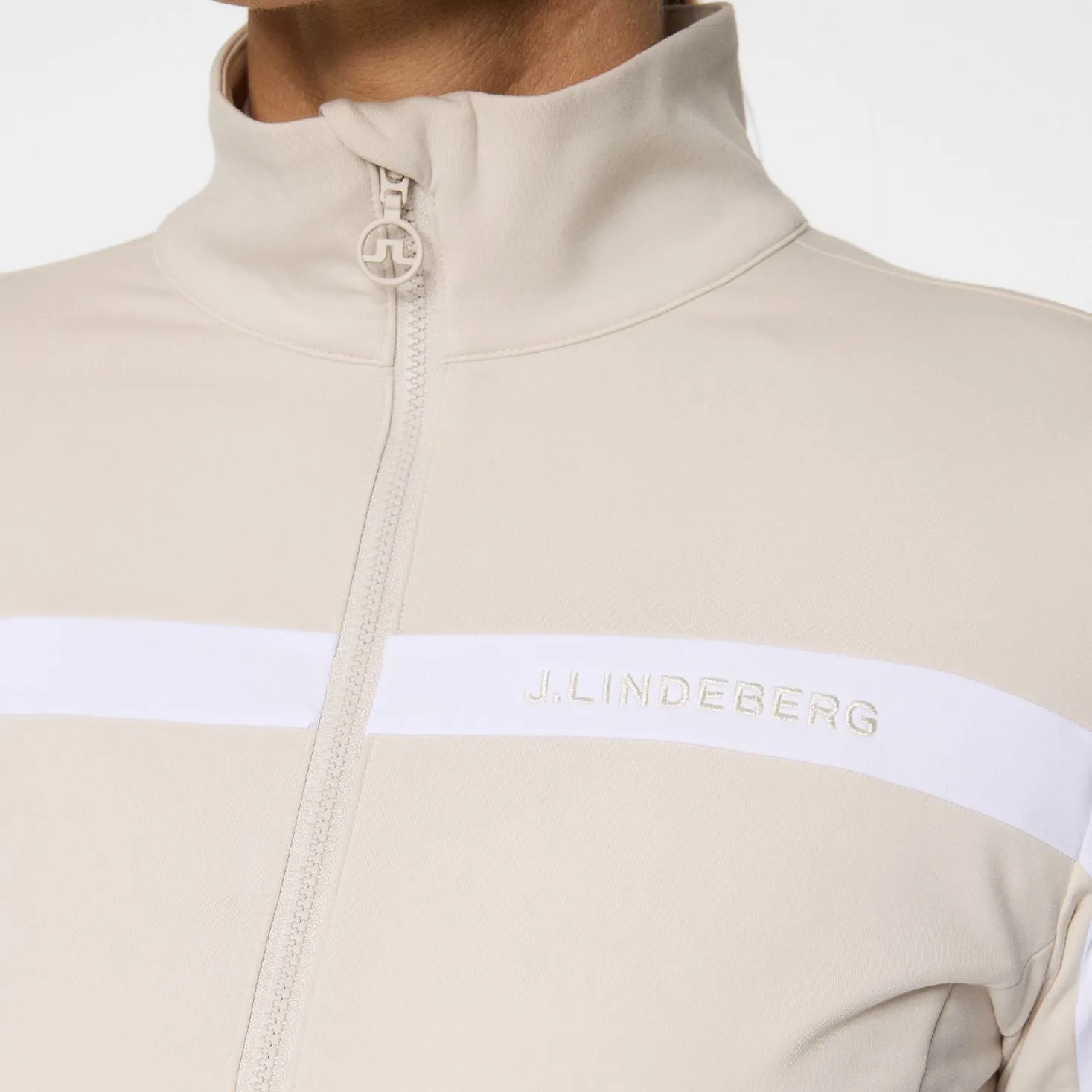 J.Lindeberg Women'S Seasonal Janice Golf Mid Layer - Moonbeam Bring the Heat