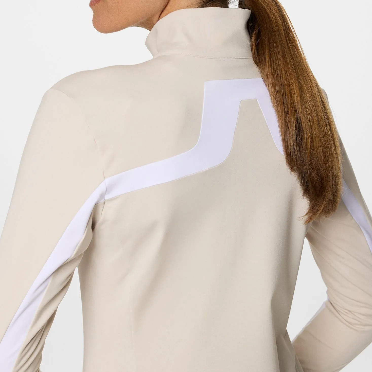 J.Lindeberg Women'S Seasonal Janice Golf Mid Layer - Moonbeam Hit Your Next Level