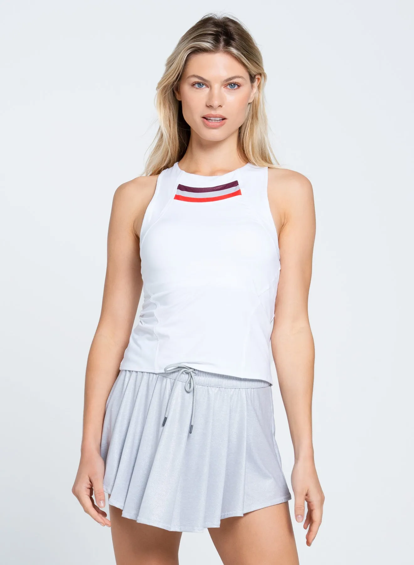 Bring the Heat Clearance Sale Metallic Stripe Tank