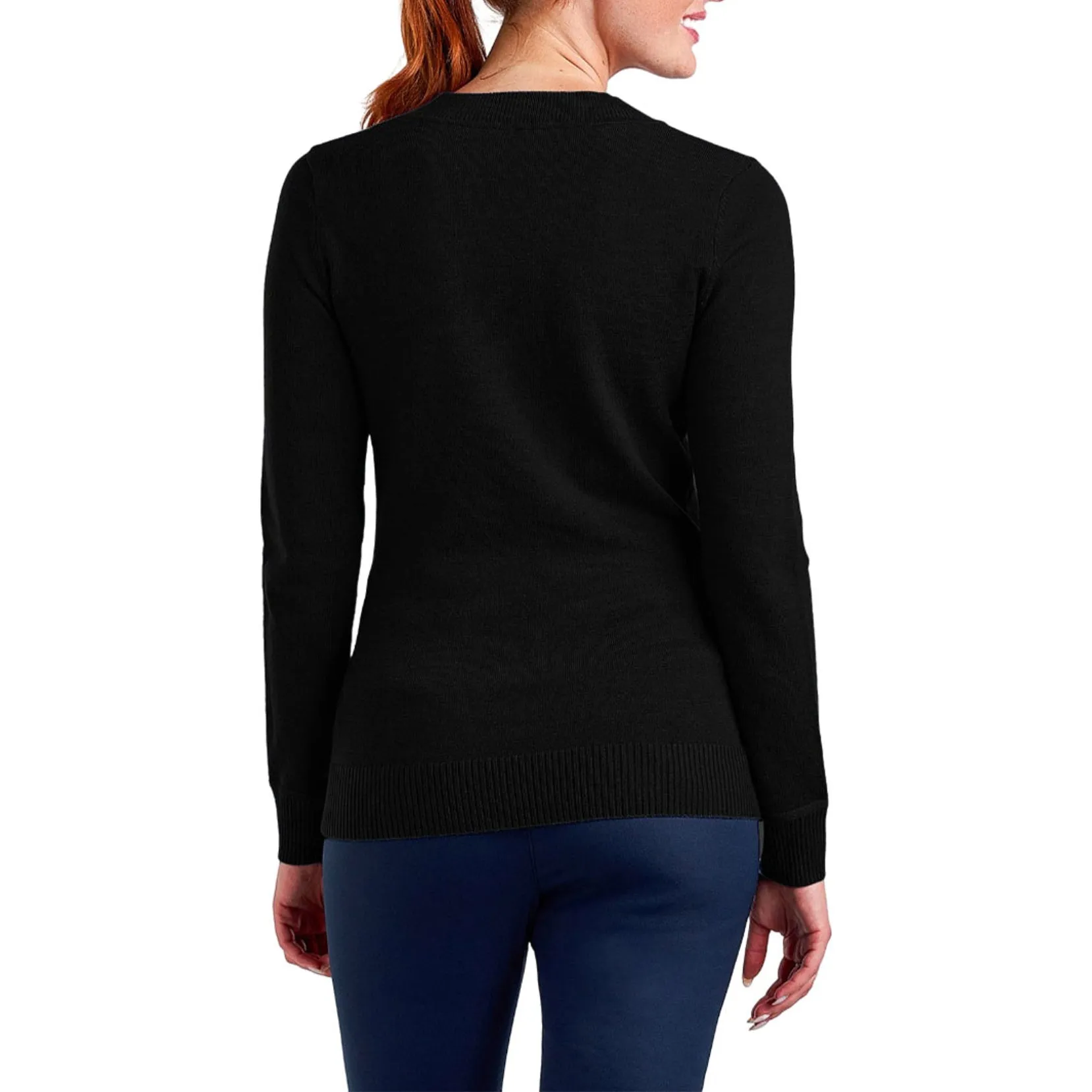 Nivo Women'S Nicole V-Neck Sweater - Black Stride with Confidence