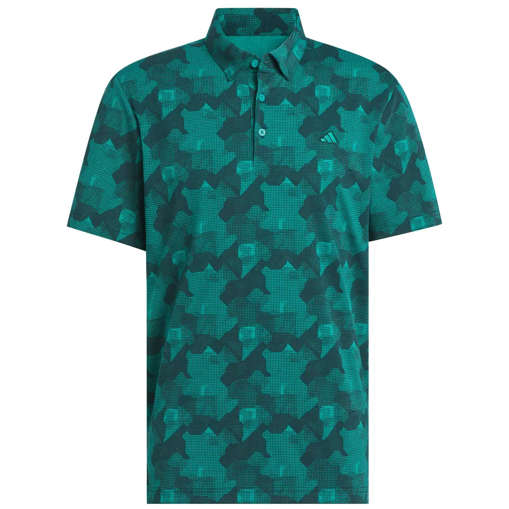 Adidas Go-To Printed Polo Shirt - Pure Teal/Aurora Ivy Rule the Streets Footwear for the Fearless