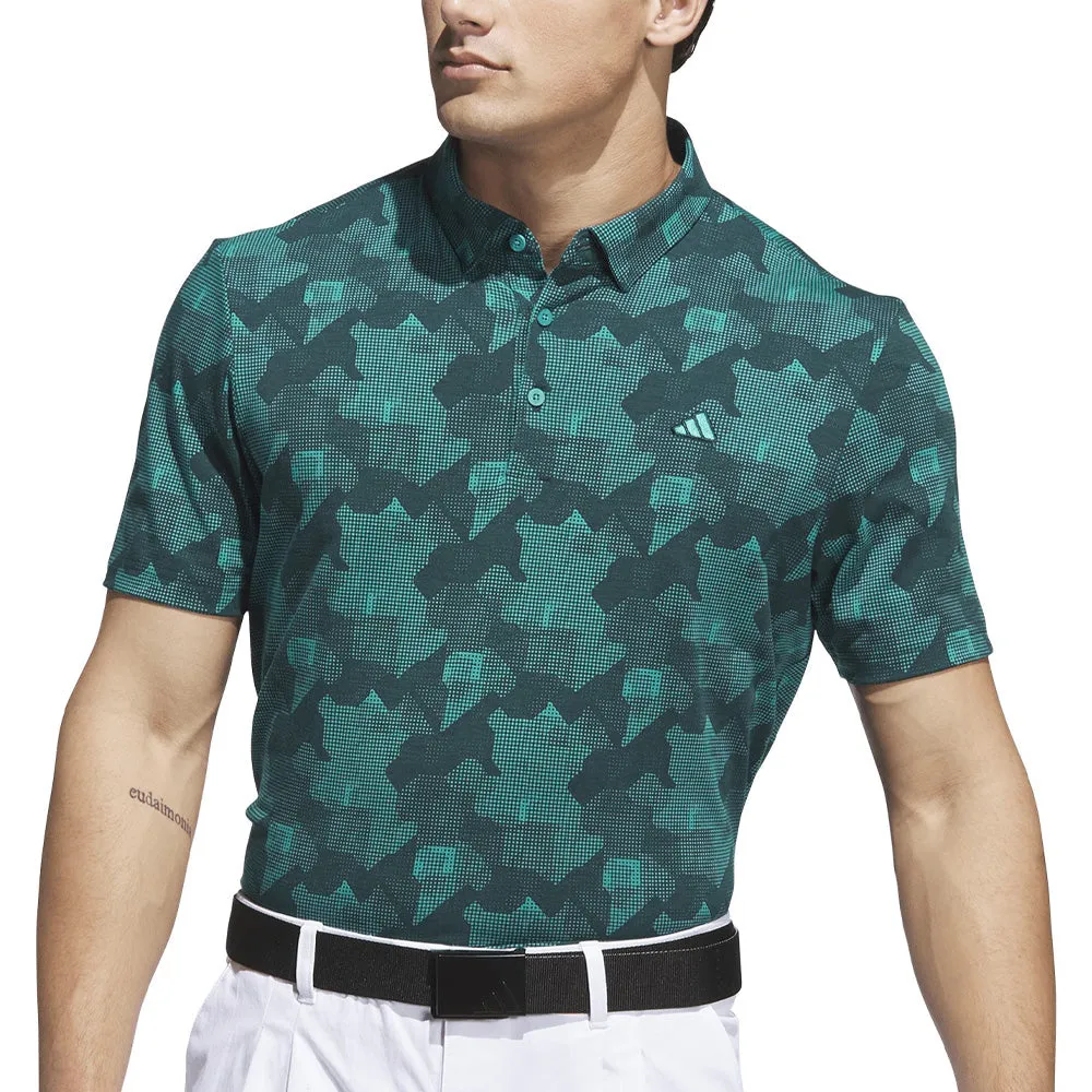 Adidas Go-To Printed Polo Shirt - Pure Teal/Aurora Ivy Loud Looks, Smooth Moves Define Your Own Way