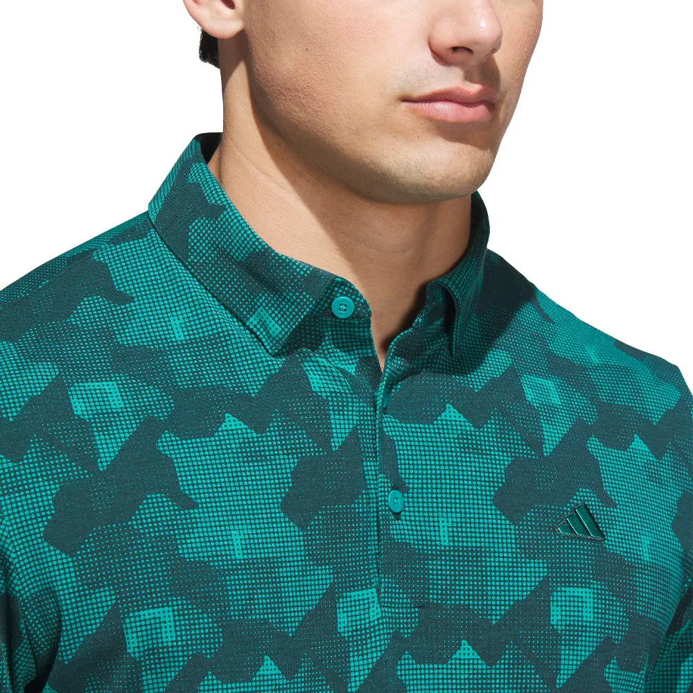 Affordable Adidas Go-To Printed Polo Shirt - Pure Teal/Aurora Ivy