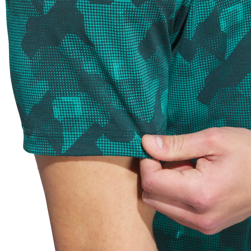 Biggest Sale of the Year Adidas Go-To Printed Polo Shirt - Pure Teal/Aurora Ivy