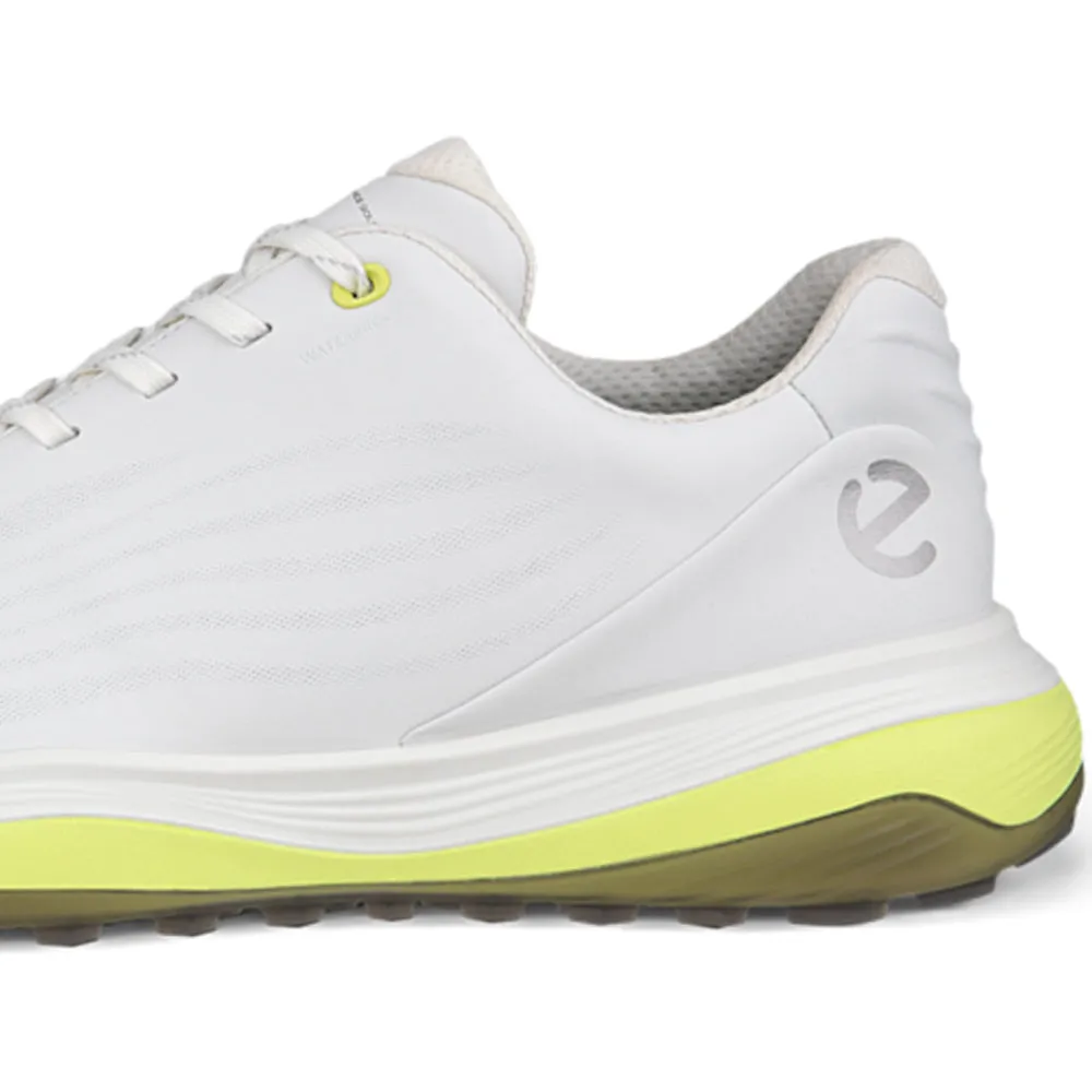 Ecco Golf Lt1 Spikeless Waterproof Shoes - White/Yellow Break Boundaries Dare to Lead