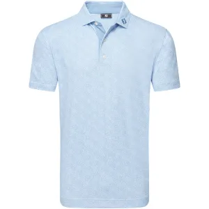 Footjoy Speckle Print Pique Polo Shirt - Blue Jay/White Affordable Loud Looks, Smooth Moves
