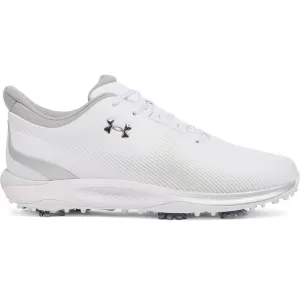 Dare to Lead Black Friday Deal Under Armour Drive Fade Spiked Waterproof Shoes - White/White/Metallic Silver