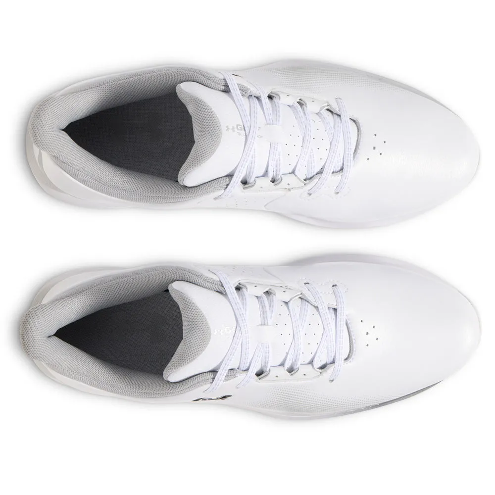 Own the Streets Black Friday Sale Under Armour Drive Fade Spiked Waterproof Shoes - White/White/Metallic Silver