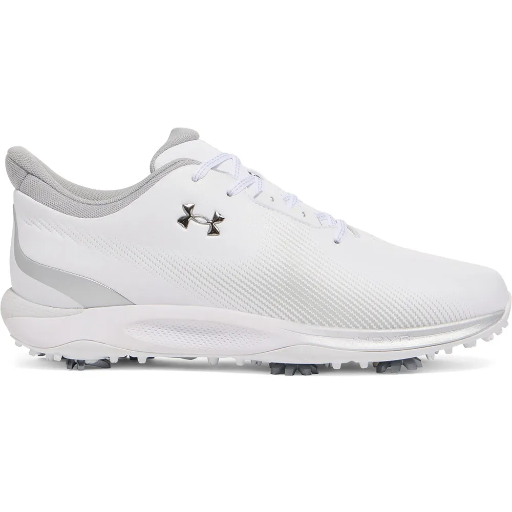 Dare to Lead Black Friday Deal Under Armour Drive Fade Spiked Waterproof Shoes - White/White/Metallic Silver
