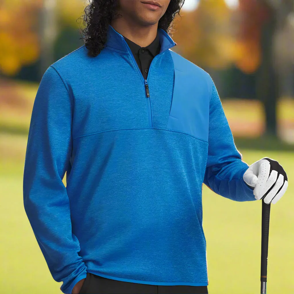 Engineered for Speed Under Armour Drive Sweaterfleece 1/2 Zip Pullover - Blue Atlantis/Viral Blue/Blue Atlantis