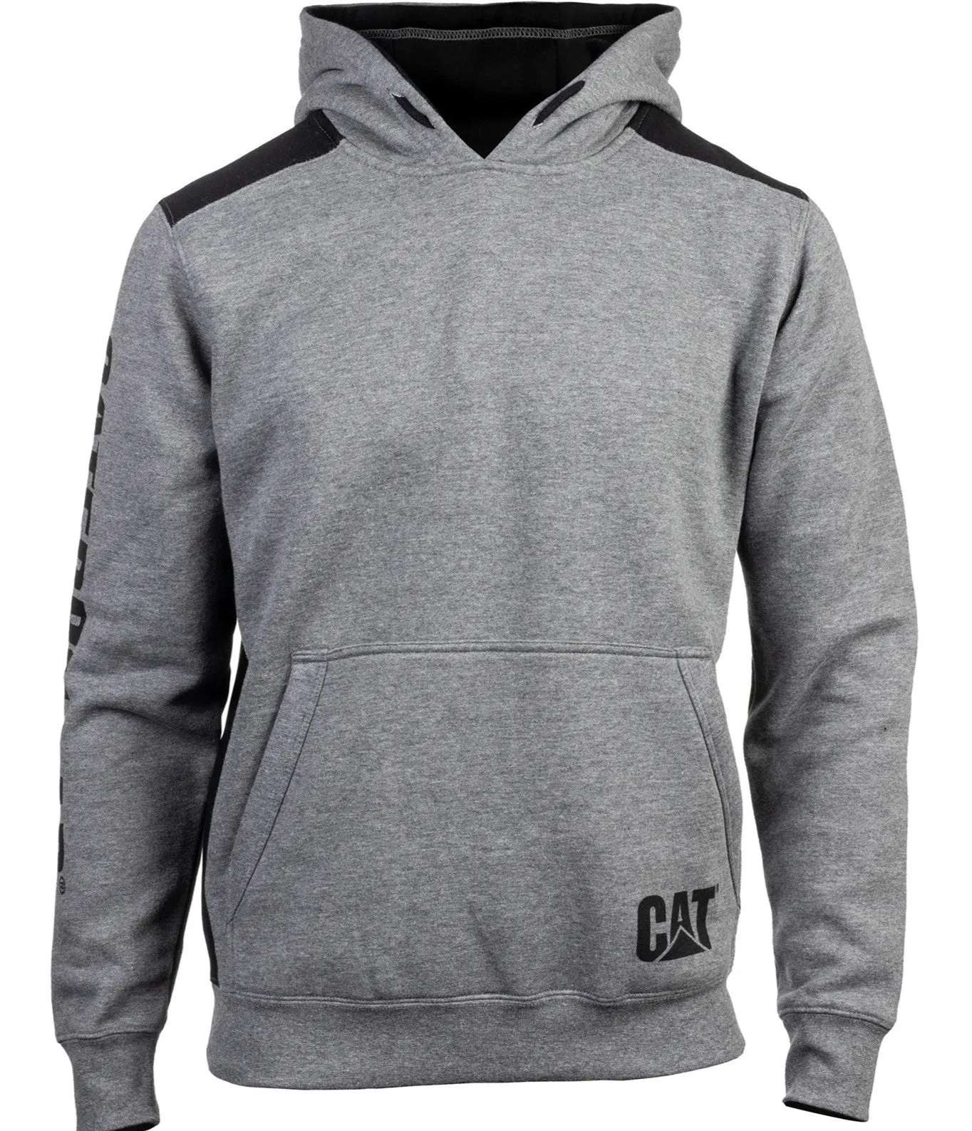Caterpillar Logo Panel Hooded Sweatshirt Heavyweight Hoodie Jackets