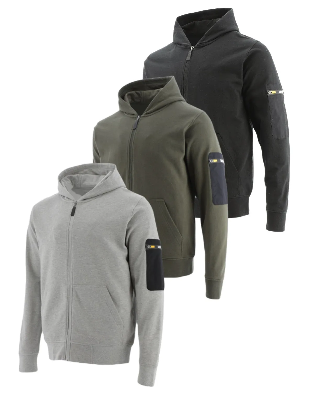 Caterpillar Loopback Full Zip Hoodie Hooded Sweatshirts Men
