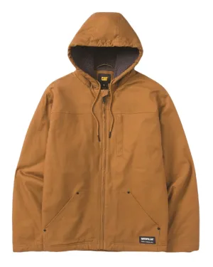 Caterpillar Mens Hooded Sherpa Lined Jacket Dog Walking Windbreakers