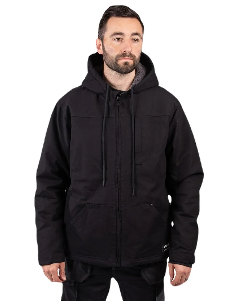 Caterpillar Mens Hooded Sherpa Lined Jacket Dog Walking Waterproof Jackets