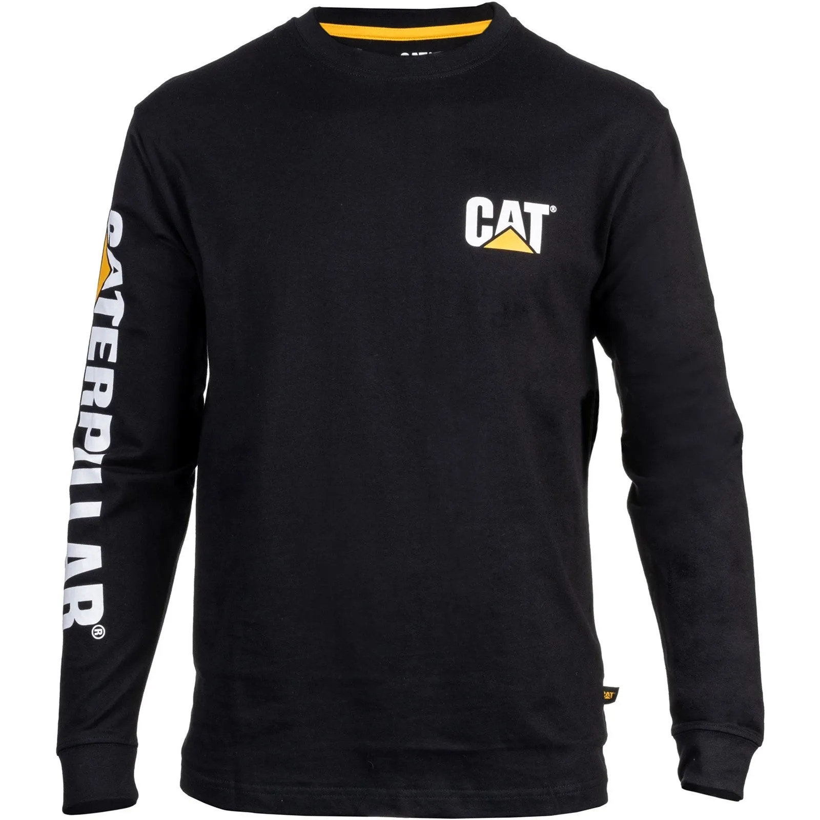 Caterpillar Trademark Banner Long Sleeve T Shirt Warm Sweatshirts for Men