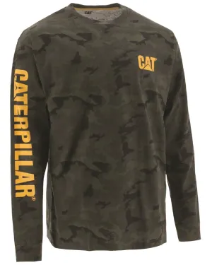 Caterpillar Trademark Banner Long Sleeve Tee Breathable Work Shirts