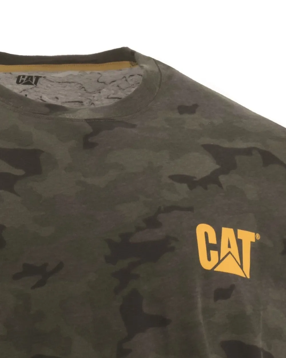 Caterpillar Trademark Banner Long Sleeve Tee Workwear Button Shirts