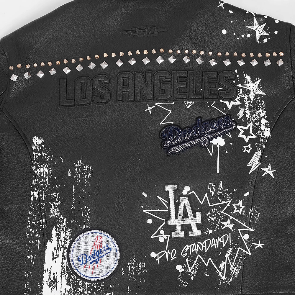 CHAMARRA DE CUERO MLB LOS ANGELES DODGERS SKETCHBOOK PARA MUJER