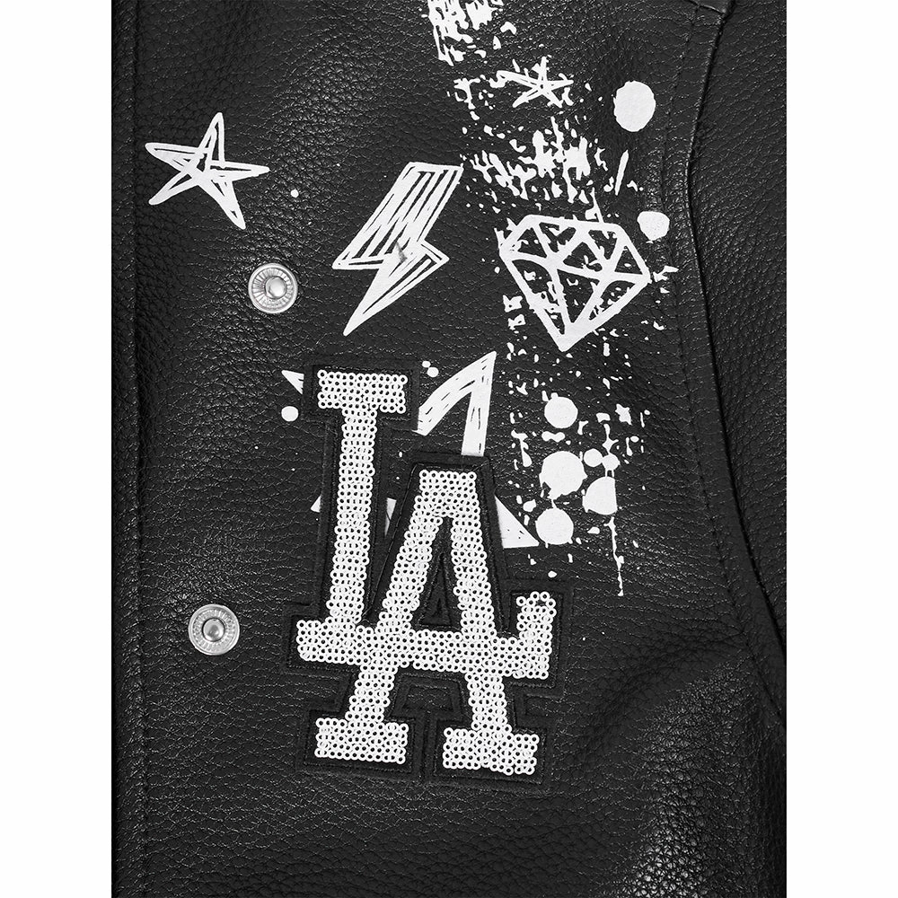 CHAMARRA DE CUERO MLB LOS ANGELES DODGERS SKETCHBOOK PARA MUJER