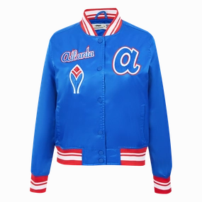 CHAMARRA DE SATN MLB ATLANTA BRAVES RETRO CLASSICS PARA MUJER