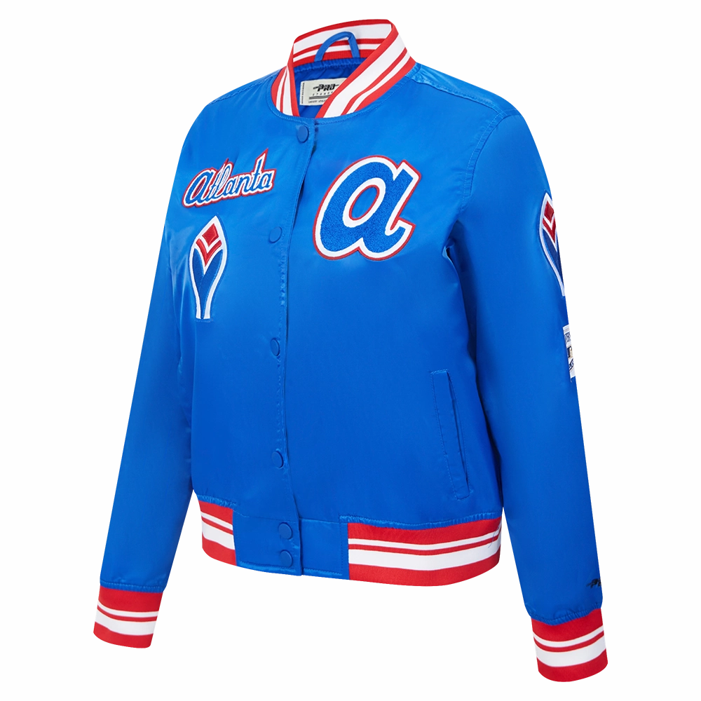 CHAMARRA DE SATN MLB ATLANTA BRAVES RETRO CLASSICS PARA MUJER