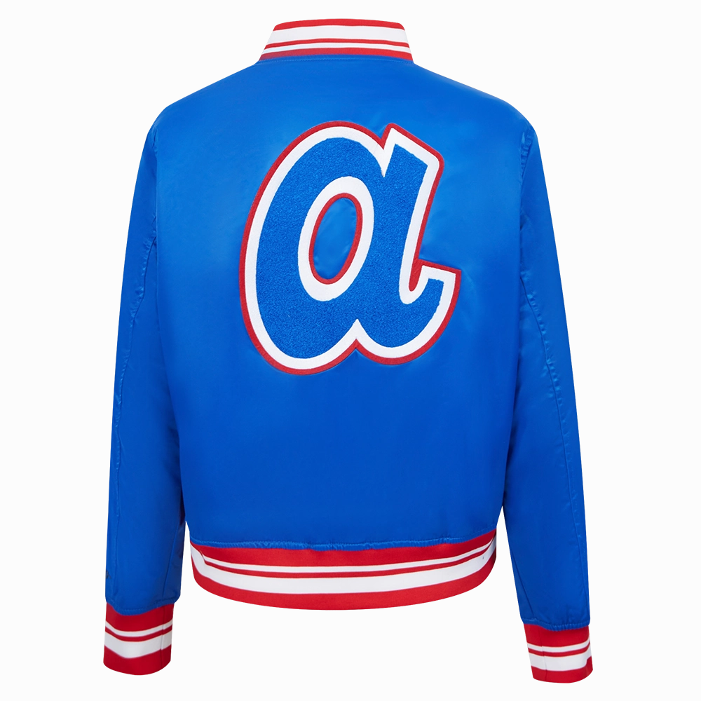 CHAMARRA DE SATN MLB ATLANTA BRAVES RETRO CLASSICS PARA MUJER
