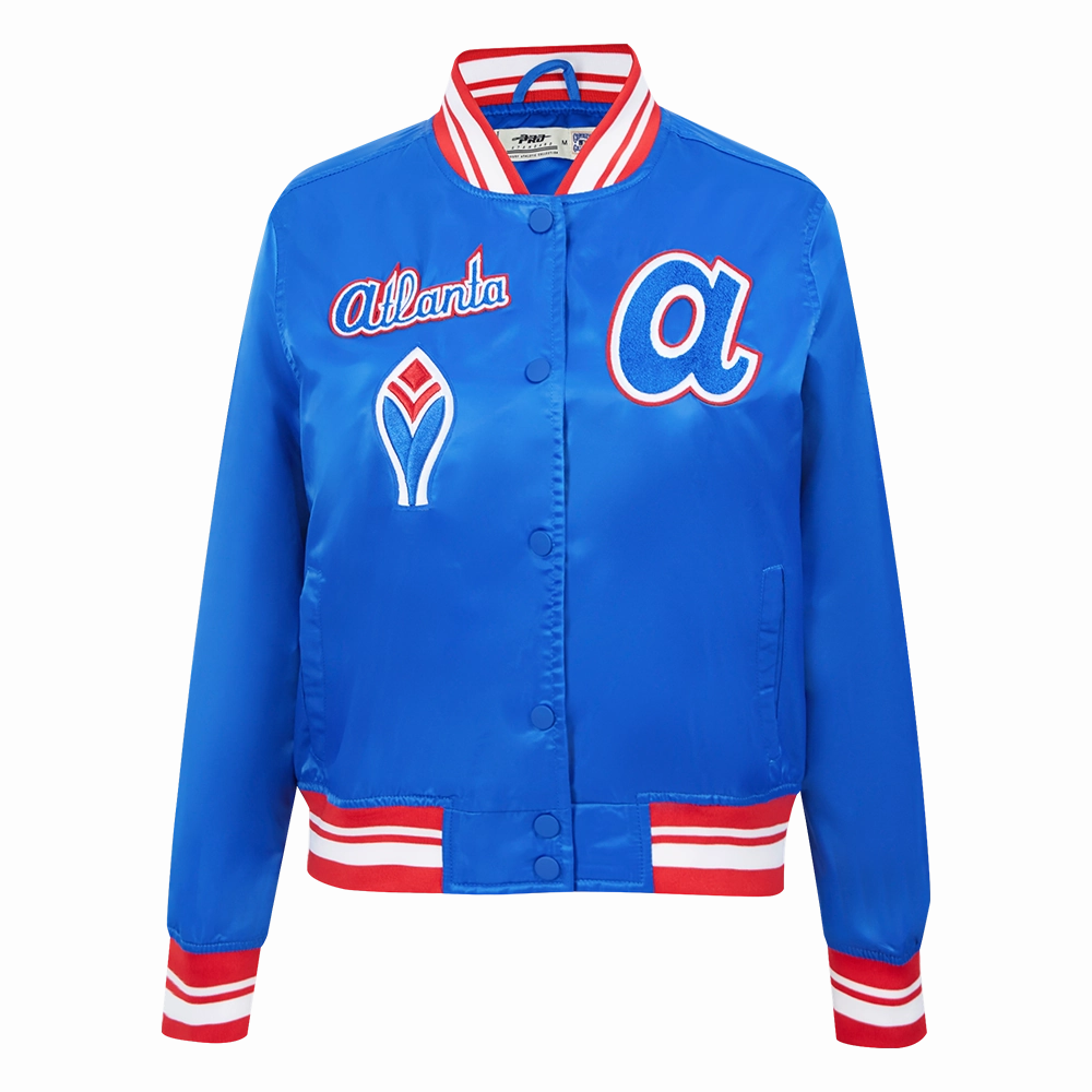 CHAMARRA DE SATN MLB ATLANTA BRAVES RETRO CLASSICS PARA MUJER