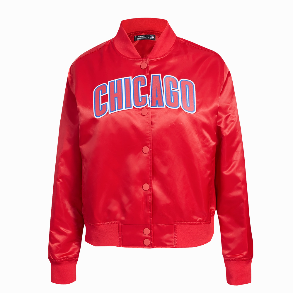 CHAMARRA DE SATN MLB CHICAGO CUBS CLASSIC ESSENTIALS PARA MUJER