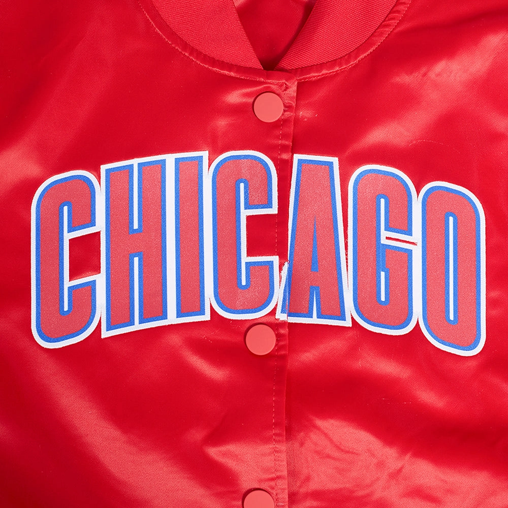 CHAMARRA DE SATN MLB CHICAGO CUBS CLASSIC ESSENTIALS PARA MUJER