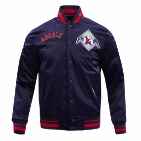 CHAMARRA DE SATN MLB LOS ANGELES ANGELS RETRO CLASSICS