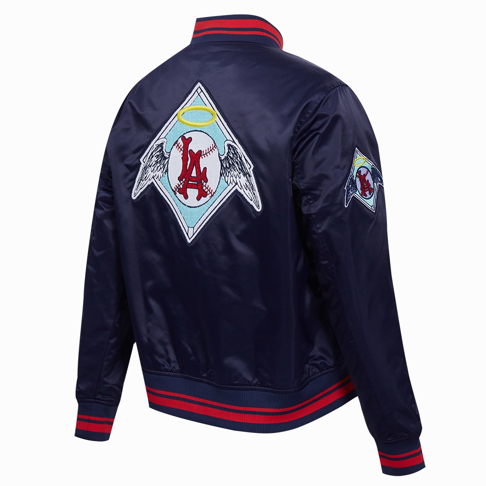 CHAMARRA DE SATN MLB LOS ANGELES ANGELS RETRO CLASSICS PARA MUJER