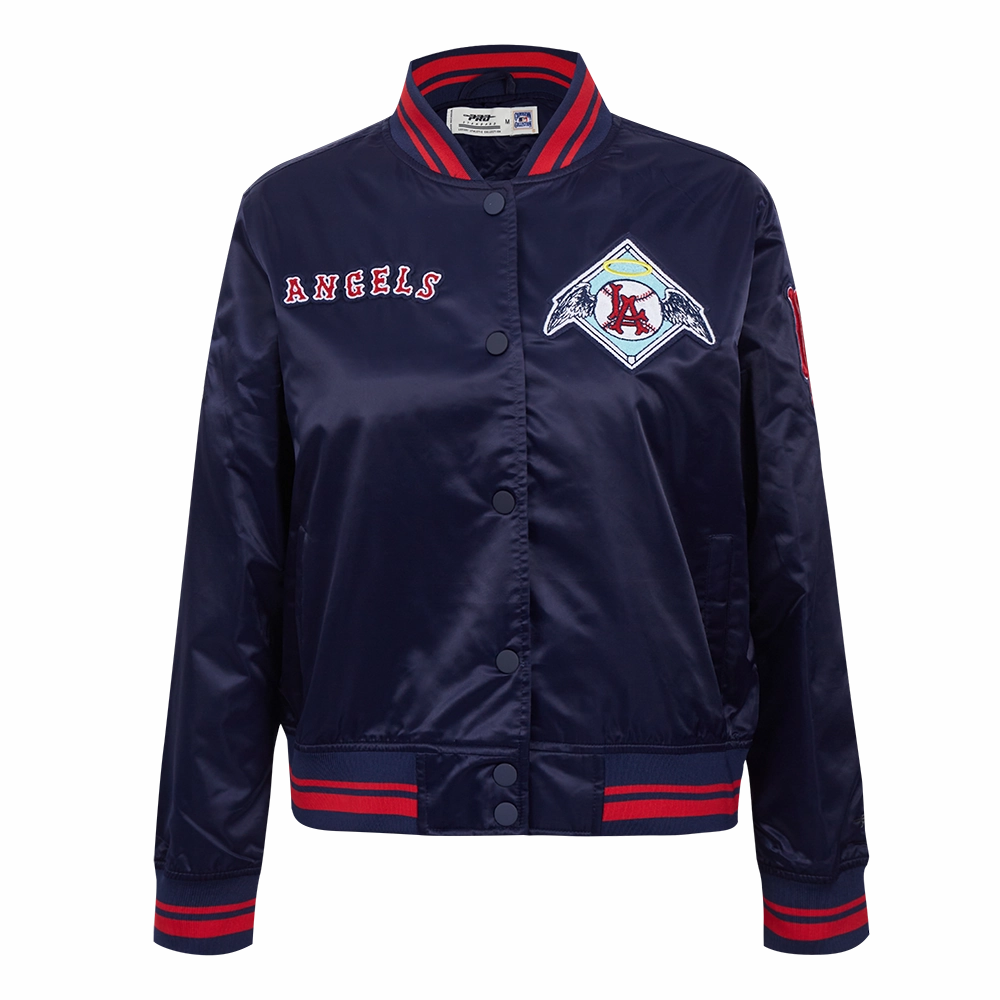 CHAMARRA DE SATN MLB LOS ANGELES ANGELS RETRO CLASSICS PARA MUJER