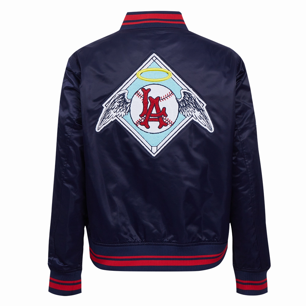 CHAMARRA DE SATN MLB LOS ANGELES ANGELS RETRO CLASSICS PARA MUJER